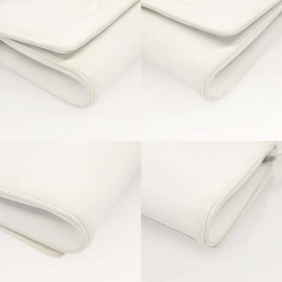 CELINE Shoulder Bag Leather White Gold - Picture 10 of 13